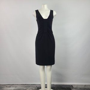 Joseph Ribkoff Little Black Dress Ruched Size 8